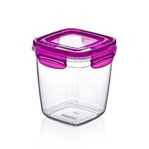 Dunya Dóza plastová L&F čtvercová COLOR 575ml (64ks/krt)