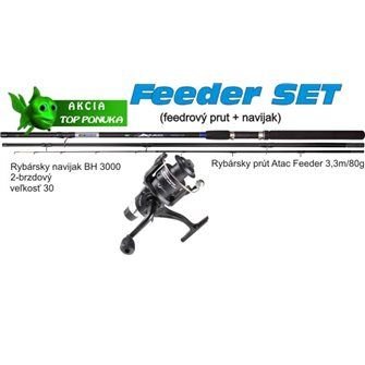 Akce feeder 3,3m / 80g + feeder baitrunerový naviják