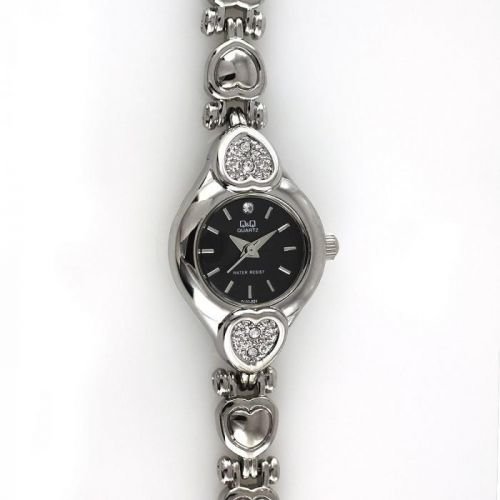 Dámské elegantní hodinky s motivy srdce, zdobené broušenými kamínky..0466 170811 W02Q.10729.A