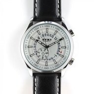 Pánské hodinky s koženým řemínkem a netradičním zobrazením datumu, nadčasové W01E.10493 W01E.10493.A