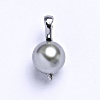 ČIŠTÍN s.r.o Stříbrný přívěšek s umělou stříbrnou perlou 10 mm,přívěšek ze stříbra P 1215 13665