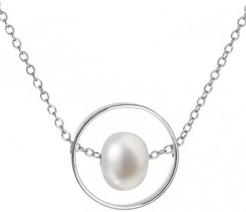 Evolution Group Stříbrný náhrdelník s pravou perlou 22019.1