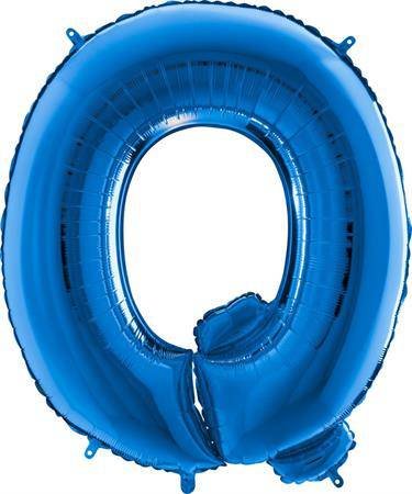 Balónek fóliový písmeno modré Q 102 cm