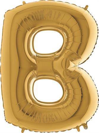 Balónek zlatý písmeno B 102 cm