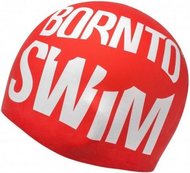 BornToSwim Seamless Swimming Cap Červená