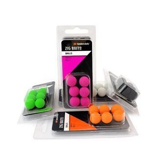 Nástraha - Zig-Balls 14 mm / 6ks - Tandem Baits farba fluo žltá