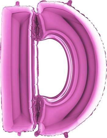 Balónek fóliový písmeno růžové D 102 cm