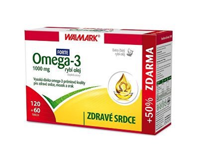 Walmark Omega 3 rybí olej Forte 120 tob. + 60 tob. ZDARMA