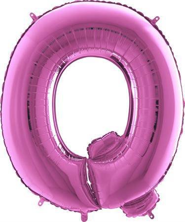 Balónek fóliový písmeno růžové Q 102 cm
