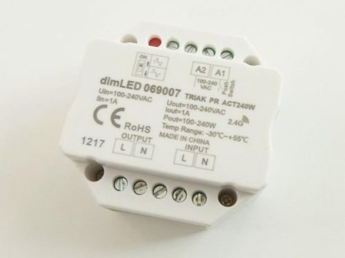 Stmívač pro LED na dálkové i manuální ovládání 240V dimLED TRIAK PR ACT240W