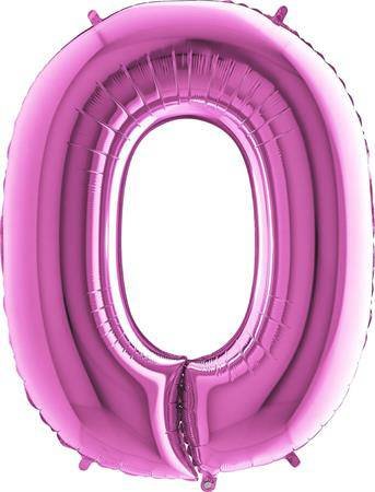 Balónek fóliový písmeno růžové O 102 cm