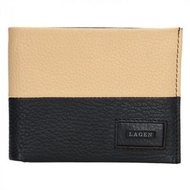 Pánská kožená  slim peněženka Lagen Danny - černo-béžová