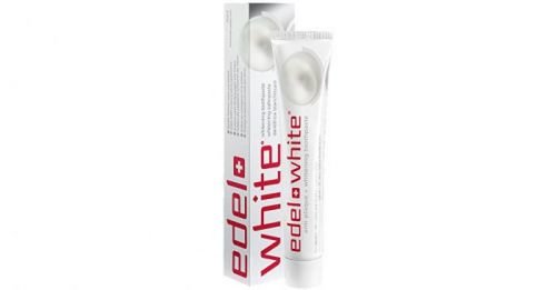 Edel+White Zubní pasta Anti-Plaque+Whitening 75 ml - SLEVA - poškozená krabička