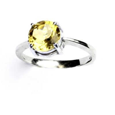 ČIŠTÍN s.r.o Stříbrný prsten, přírodní citrín pálený, prstýnek ze stříbra, T 1357 12888