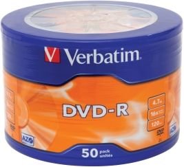 Verbatim DVD-R 4,7GB 16x, 50cake