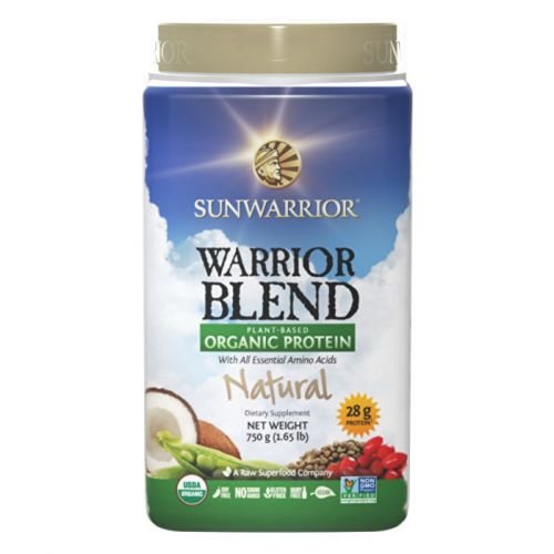 SUNWARRIOR Protein Blend BIO natural (Hrachový, konopný protein a goji) 750 g