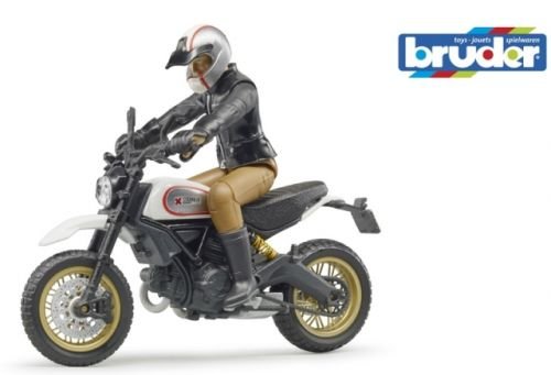 Bruder 63051 BWORLD Motocykl Scrambler Ducati Desert Sled s jezdcem