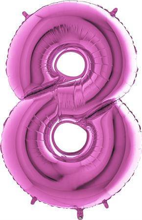 Balónek fóliový číslo 0 růžový 102 cm