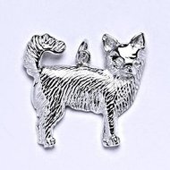 ČIŠTÍN s.r.o Stříbrný přívěšek pes-čivava, stříbrný přívěšek ve tvaru čivavy P 144 3905