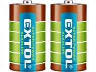 Baterie alkalické, 2ks, 1,5V C (LR14), EXTOL ENERGY