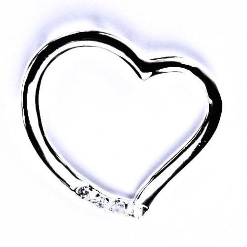 ČIŠTÍN s.r.o P 1254 stříbrný přívěsek - srdce se zirkony 13649