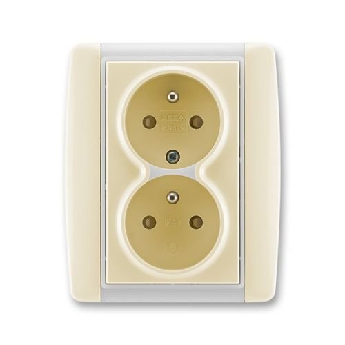 ABB 5512E-C02359 21 Zásuvka dvoj.chráň+clon.