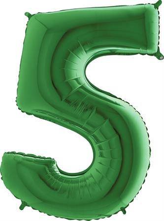 Balónek fóliový číslice zelená 5 1 ks