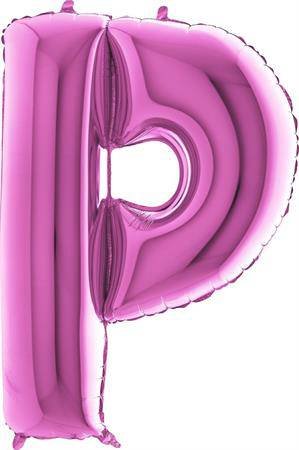 Balónek fóliový písmeno růžové P 102 cm