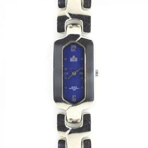 Stříbrné dámské hodinky s modrým číselníkem..0424 170792 W02M.10644.A