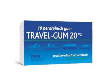 Travel-Gum 20mg por. gum. 10