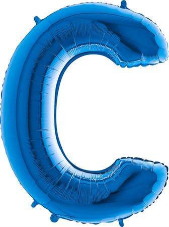 Balónek fóliový písmeno modré C 102 cm