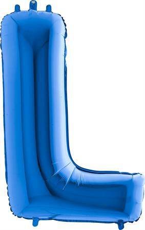 Balónek fóliový písmeno modré L 102 cm