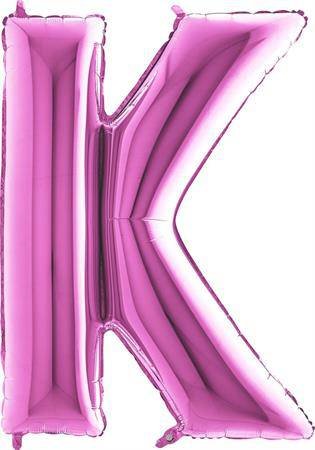 Balónek fóliový písmeno růžové K 102 cm