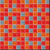 Premium Mosaic Mozaika MIX červená  2,5x2,5 MOS25MIX3