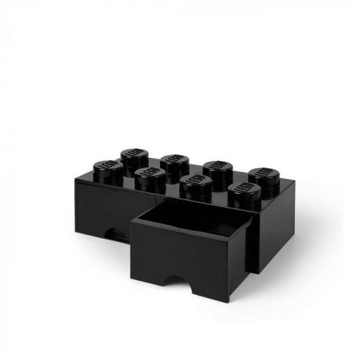 Černý úložný box se dvěma šuplíky LEGO®