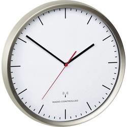 DCF nástěnné hodiny TFA 60.3521.02 Vnější Ø 30.5 cm, nerezová ocel kartáčovaná