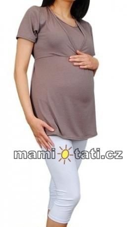 Be MaaMaa Těhotenské barevné legíny 3/4 délky - bílá, vel. M, vel. M (38)