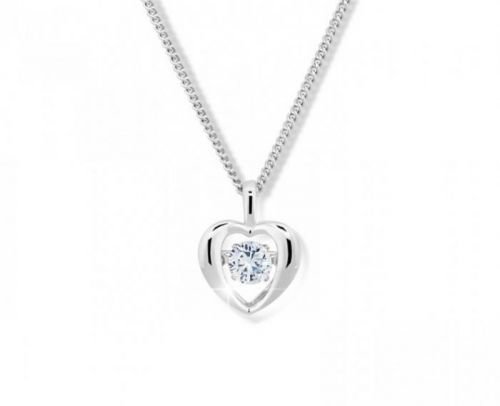 Modesi Romantický náhrdelník s krystalem M43065 stříbro 925/1000