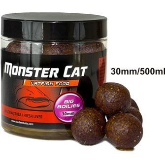Monster Cat BIG Boilies 30mm/330g - Tandem Baits Black Halibut (čierny halibut)