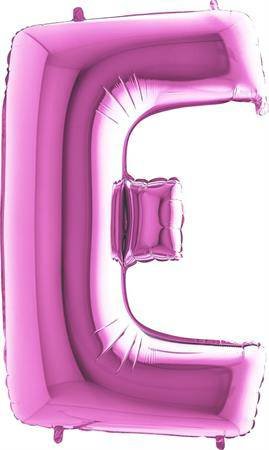Balónek fóliový písmeno růžové E 102 cm