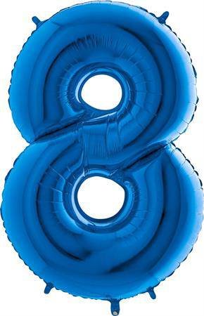 Balónek fóliový číslo 0 modrý 102 cm