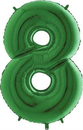 Balonek číslo  zelené 0 z folie  - 102 cm