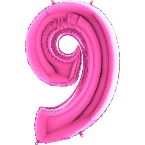 Balónek fóliový číslo 5 růžový 102 cm