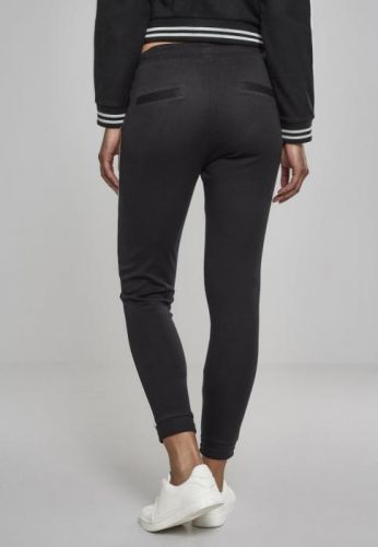 Ladies Interlock Jogpants - black/white L