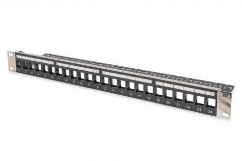 DIGITUS Professional Modular Patch Panel for Keystone Jack 1U Rack Mount - Unloaded, DN-91411-LF