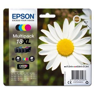 Epson originální ink C13T18164012, T181640, 18XL, CMYK, 3x6, 6/11, 5ml, Epson Expression Home XP-102, XP-402, XP-405, XP-302