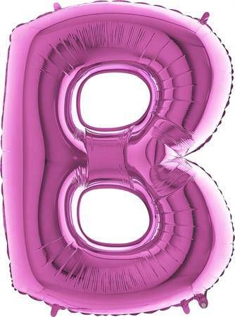 Balónek fóliový písmeno růžové B 102 cm
