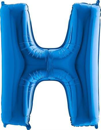 Balónek fóliový písmeno modré H 102 cm