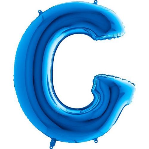 Balónek fóliový písmeno modré O 102 cm