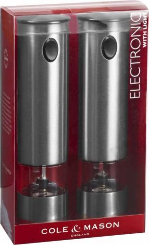 Cole & Mason BATTERSEA dárková sada, elektrický mlýnek na sůl a pepř, 210 mm H3052480 DKB Household UK Limited